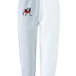 Women's Gray and White Georgia Football joggers